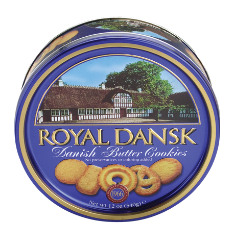 Royal Dansk Danish Butter Cookies - (12) 12 oz tins/case