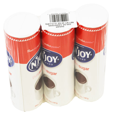 N'Joy Sugar Canister - (8) 3pks 20 oz canisters/case