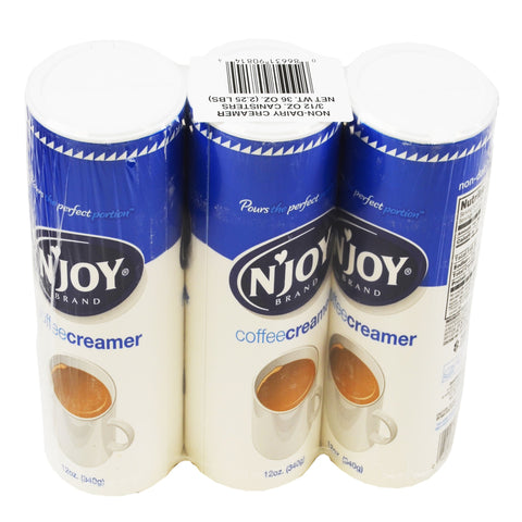 N'Joy Non-Dairy Creamer Canister - (8) 3 pks 12 oz canisters/case