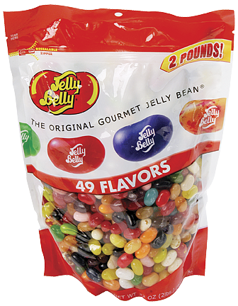 Jelly Belly 49 Flavor Assortment Bag - (12) 2 lb bags/case